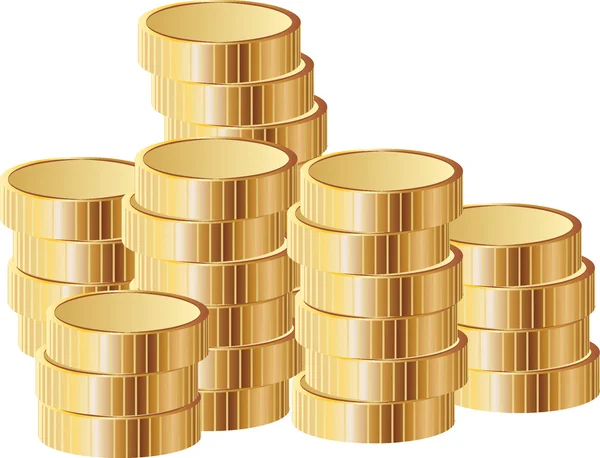 Gold coins — Stock Vector