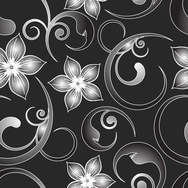 Seamless flowers abstract pattern vector. if necessary it is possible to change colors easily. — Stock Vector