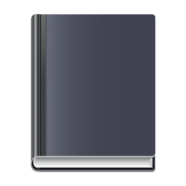 Libro negro aislado sobre el fondo blanco — Vector de stock