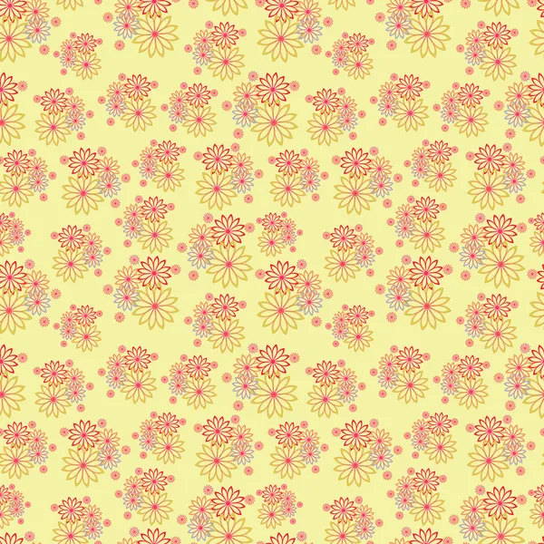 Utsmyckade blommig smidig konsistens, oändliga mönster med blommor. Seamless mönster kan användas för tapeter, skuggmönster, webbsidans bakgrund, ytbehandlar textures.you kan enkelt ändra färger — Stock vektor