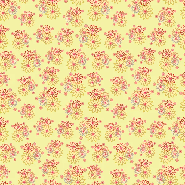 Textura sin costura floral adornada, patrón sin fin con flores. Patrón sin costura se puede utilizar para el papel pintado, relleno de patrones, fondo de página web, textures.you superficie puede cambiar fácilmente los colores — Archivo Imágenes Vectoriales