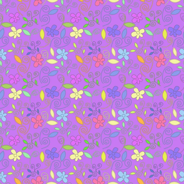 Kunstvolle florale nahtlose Textur, endloses Muster mit Blumen. nahtlose Muster können für Tapeten, Musterfüllungen, Web-Seite Hintergrund, Oberflächentextures.you verwendet werden können leicht Farben ändern — Stockvektor