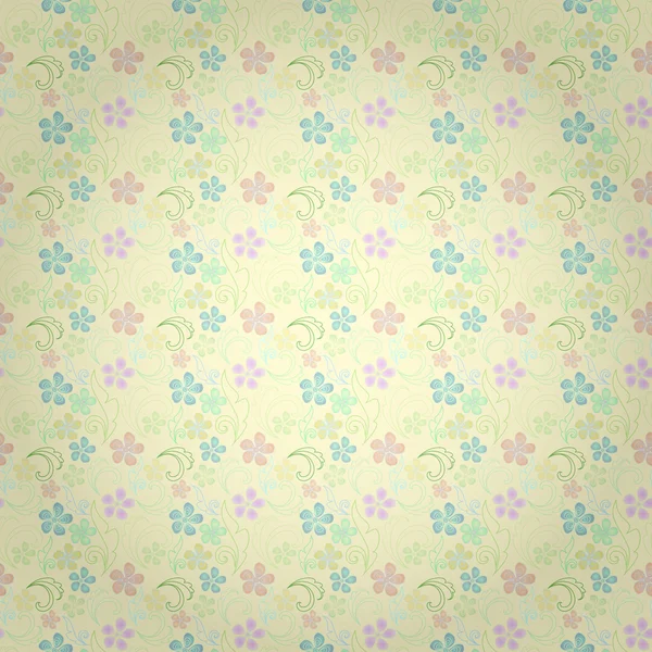 Textura sin costura floral adornada, patrón sin fin con flores. Patrón sin costura se puede utilizar para el papel pintado, relleno de patrones, fondo de página web, textures.you superficie puede cambiar fácilmente los colores — Vector de stock