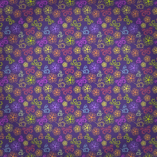 Textura sem costura floral ornamentada, padrão sem fim com flores. Padrão sem costura pode ser usado para papel de parede, enchimentos padrão, fundo da página web, textures.you superfície pode facilmente mudar de cores — Vetor de Stock