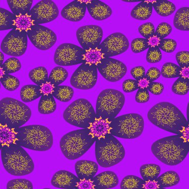 soyut süslü çiçek doku