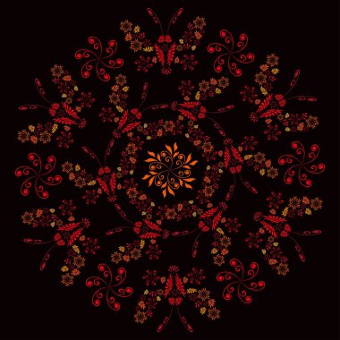 soyut süslü çiçek doku