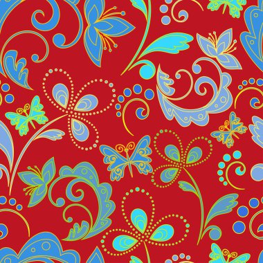 soyut süslü çiçek doku