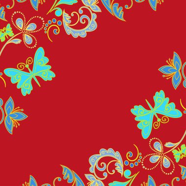 soyut süslü çiçek doku