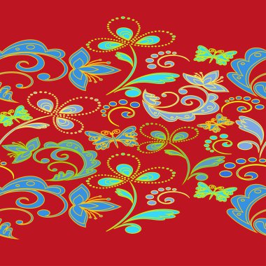 soyut süslü çiçek doku