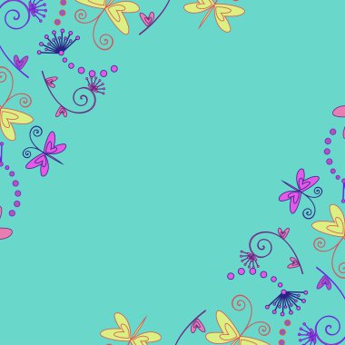 soyut süslü çiçek doku