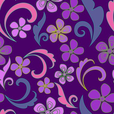 soyut süslü çiçek doku