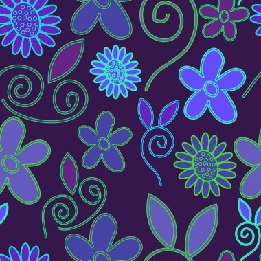 soyut süslü çiçek doku