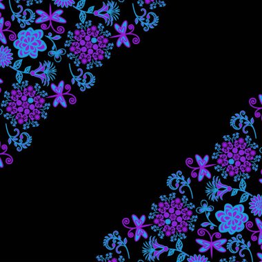 soyut süslü çiçek doku