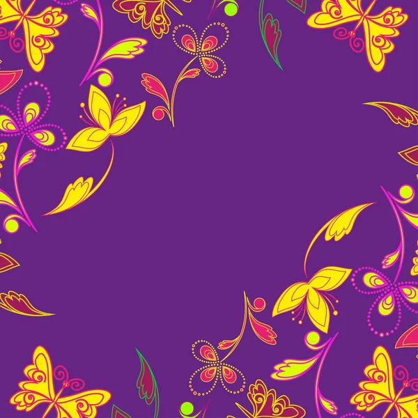 Textura floral ornamentada abstracta — Vector de stock