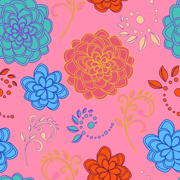 Textura floral ornamentada abstracta — Vector de stock