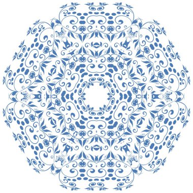 soyut daire süslü çiçek doku