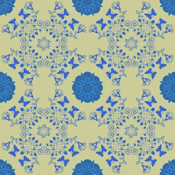 Cerc abstract ornamentat textura florală — Vector de stoc