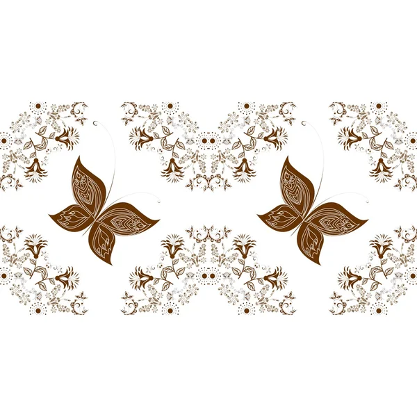 Círculo abstrato textura floral ornamentada — Vetor de Stock
