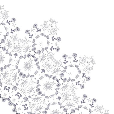 soyut daire süslü çiçek doku parçasını