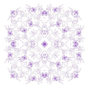 soyut daire süslü çiçek doku