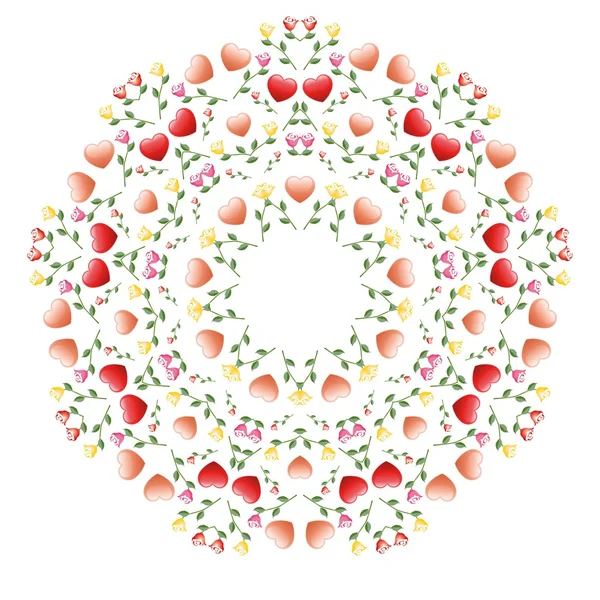 Abstract circle ornate floral texture — Stock Vector