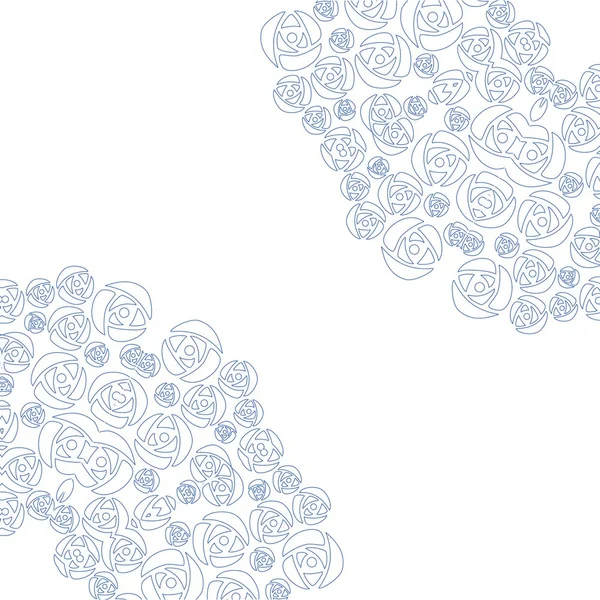Cercle abstrait texture florale ornée — Image vectorielle