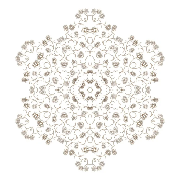 Círculo abstrato textura floral ornamentada — Vetor de Stock