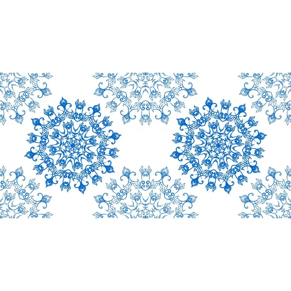 Abstrakter Kreis kunstvolle florale Textur — Stockvektor