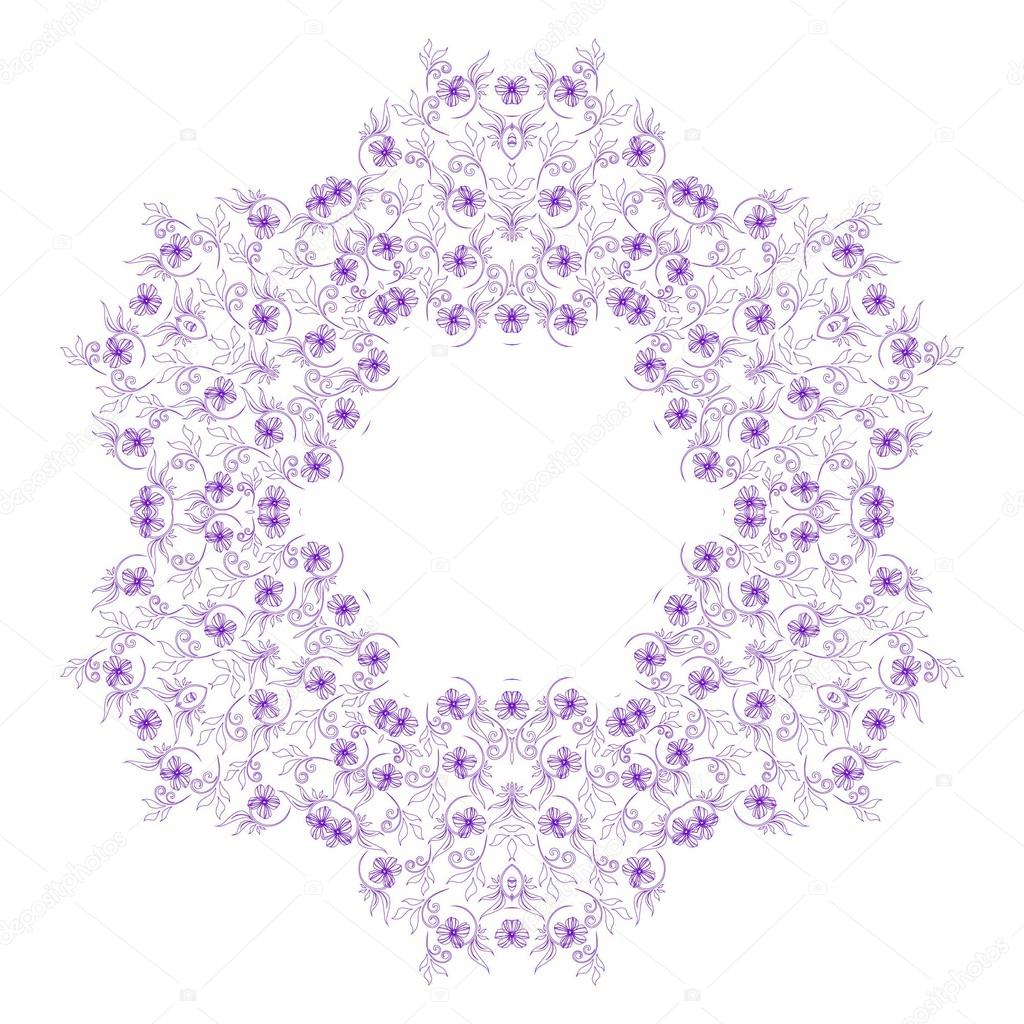 Abstract circle ornate floral texture