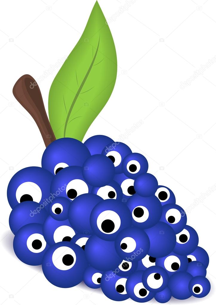 Grapes brush with eyes