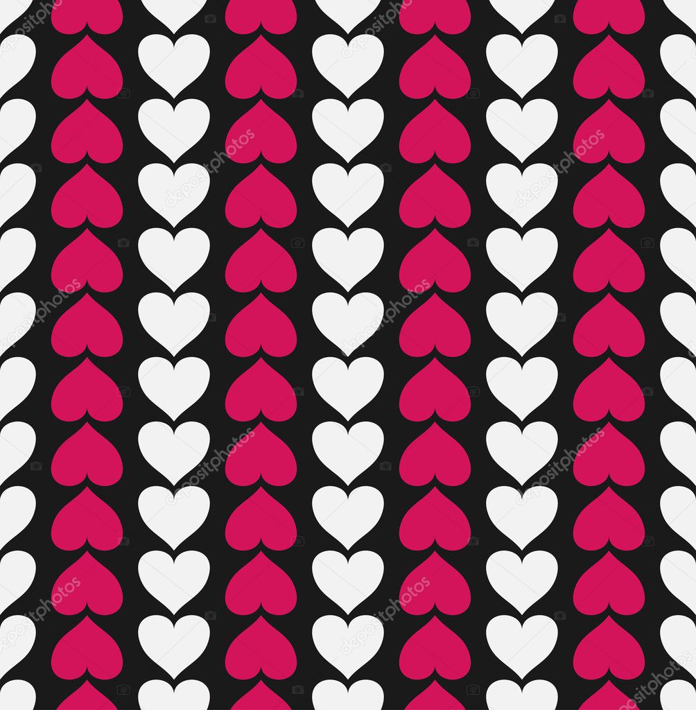 Vector seamless pattern with hearts