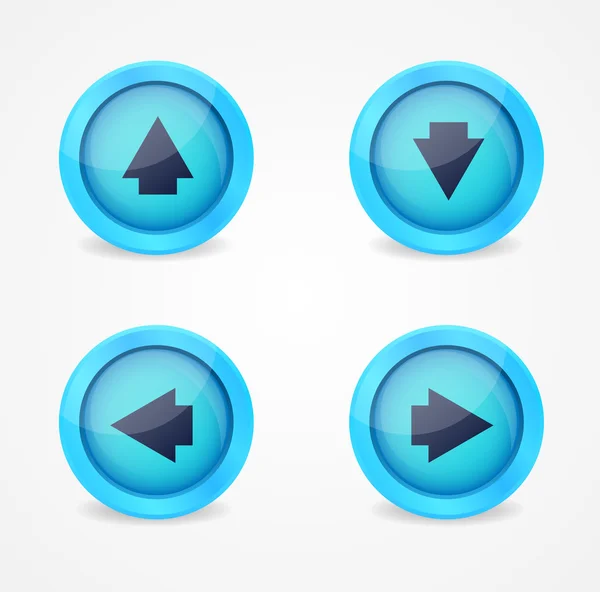 Conjunto de iconos brillantes con flechas — Vector de stock