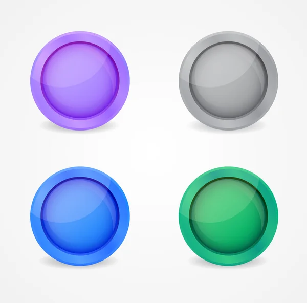 Color glossy buttons — Stock Vector