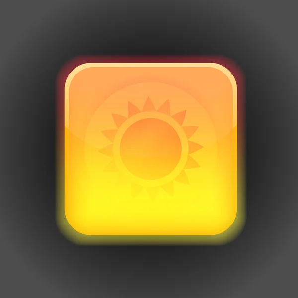 Icono de aplicación soleado. Elemento de diseño vectorial — Vector de stock