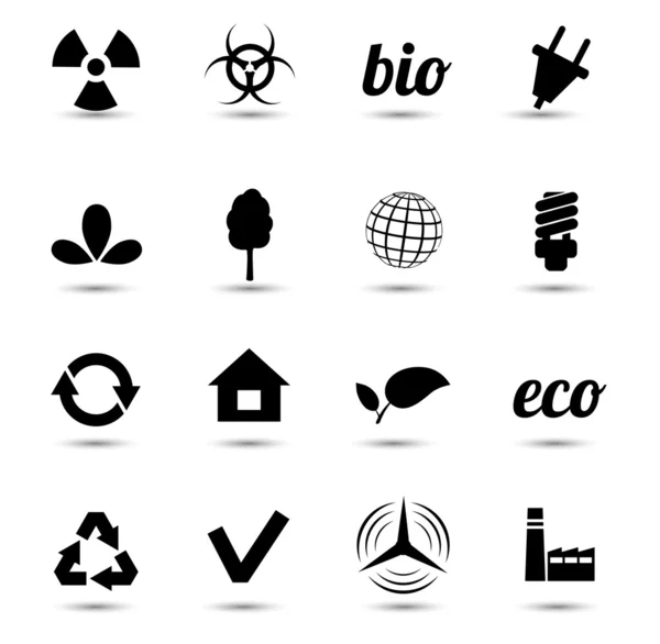 Zestaw ikon wektor środowisko — Wektor stockowy