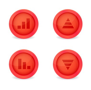 Finansal grafik parlak Icons set