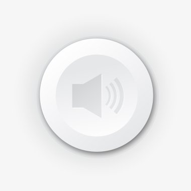 Beyaz plastik hoparlör düğmesi