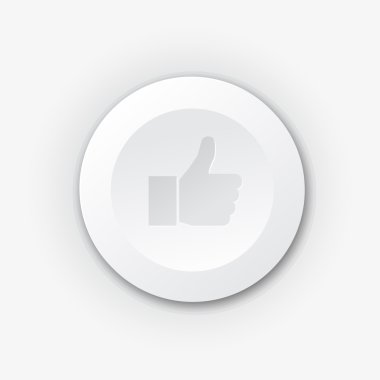 Beyaz plastik düğme gibi