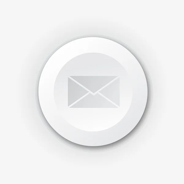 Bouton message plastique blanc — Image vectorielle