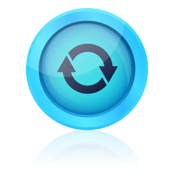 Blue vector update button — Stock Vector