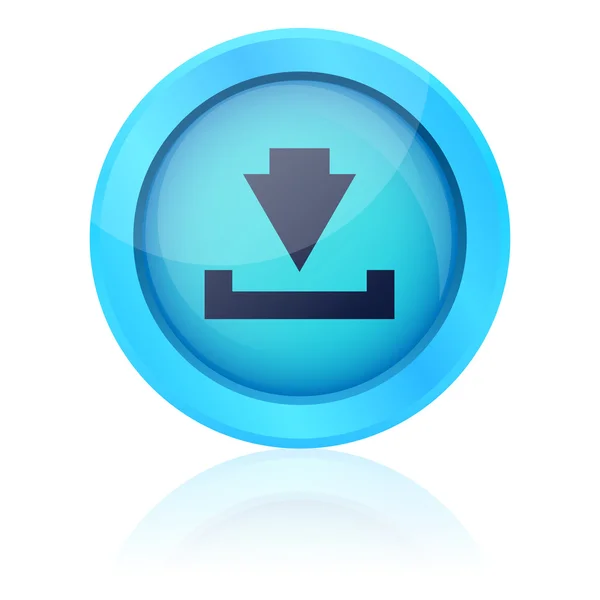 Bouton de téléchargement vectoriel bleu — Image vectorielle