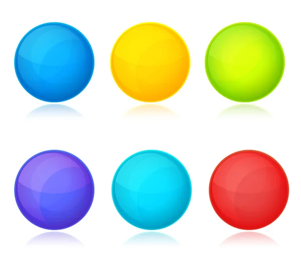 Set of colorful balls on white background — Stock Vector