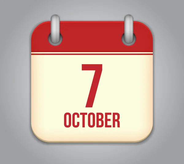 Vektor oktober kalender app ikon — Stock vektor