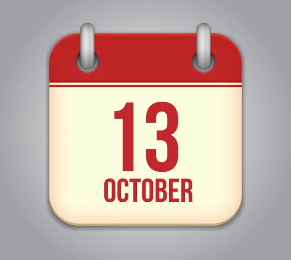 Vector outubro ícone aplicativo calendário — Vetor de Stock