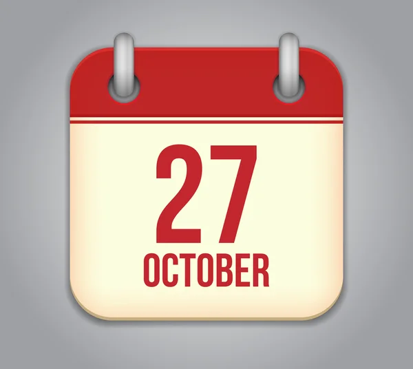 Vektor Oktober Kalender App Symbol — Stockvektor