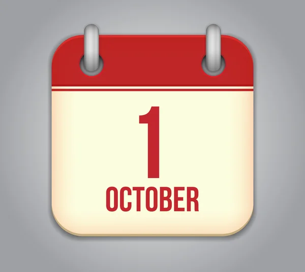 Wektor października kalendarza aplikacji ikona — Wektor stockowy