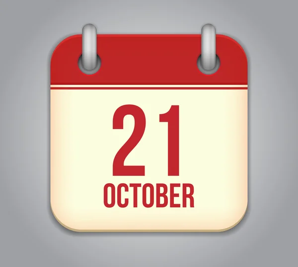 Vector octubre calendario icono de la aplicación — Vector de stock