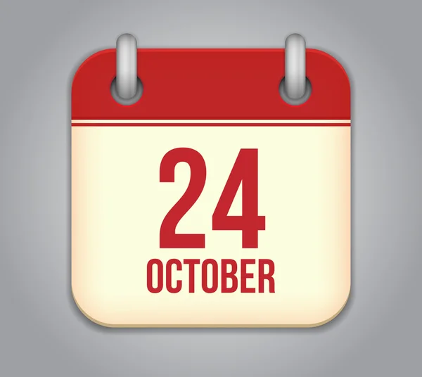 Vector octubre calendario icono de la aplicación — Archivo Imágenes Vectoriales