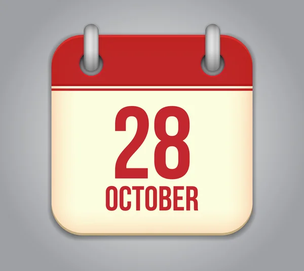 Vector octubre calendario icono de la aplicación — Archivo Imágenes Vectoriales