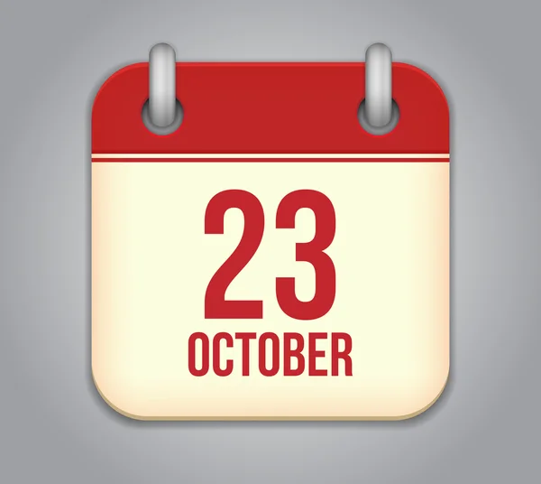 Vektor Oktober Kalender App Symbol — Stockvektor